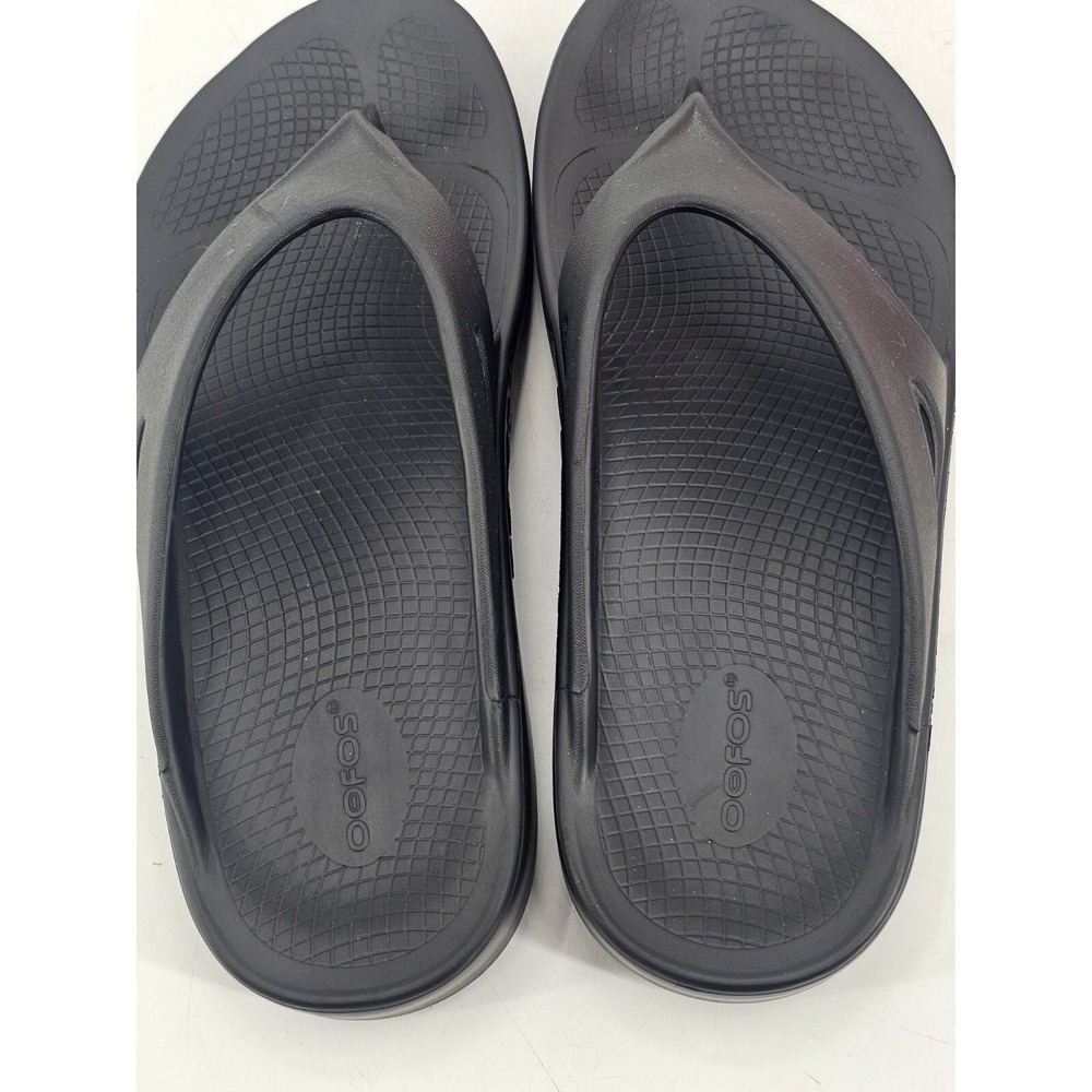 Oofos Original Unisex Recovery Thong Flip Flop Black Unisex M's 11 W's 13 EU 44 - Picture 4 of 11